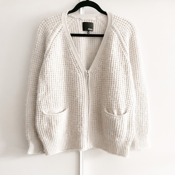 WILFRED Waffle Knit Wool Cardigan - Picture 1 of 8